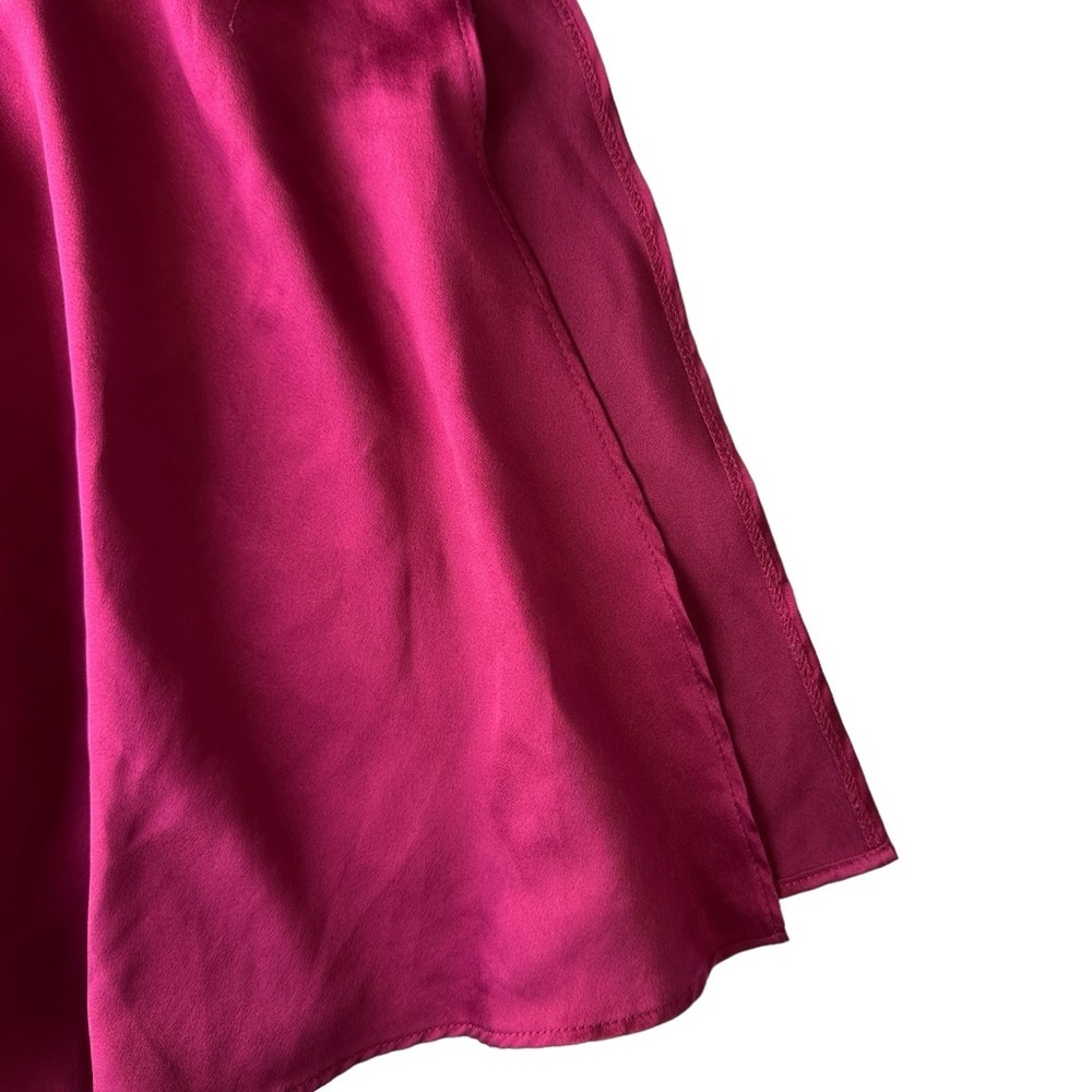 VICTORIA'S SECRET LACE SILK SATIN BABYDOLL CAMI TOP LINGERIE  WOMENS S MAROON - Picture 12 of 16